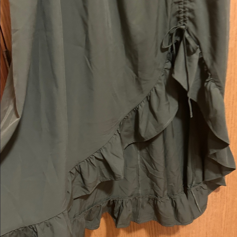 Chic Olive Green Ruffle Scarlet Darkness dress - Picture 13 of 15